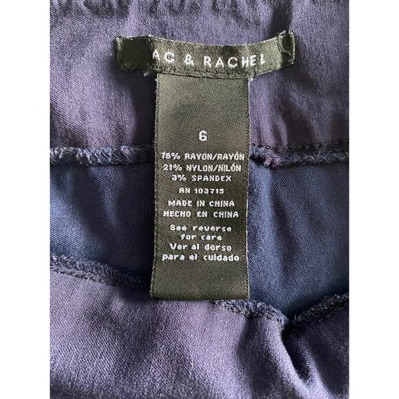 ZAC & RACHEL Bermuda Short Sz 6 Navy Rayon Nylon Spandex Activewear - Picture 2 of 4